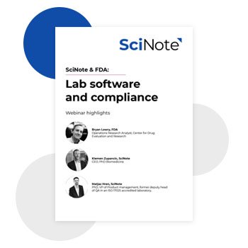 Scinote FDA workbook