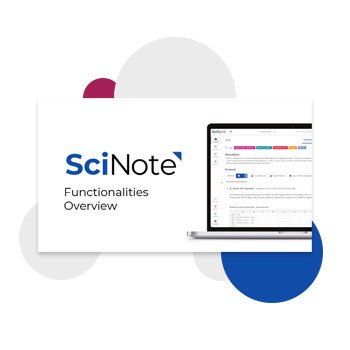 SciNote functionalites overview